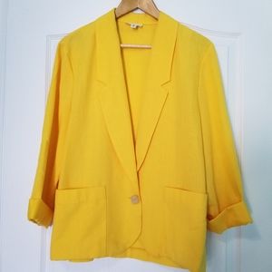 Vintage Item-eyes Yellow Blazer